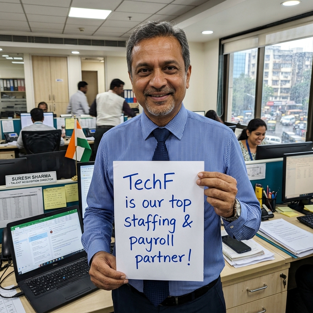 Banking Talent Acquisition VP holding TechF recruitment partner appreciation letter in Mumbai office
